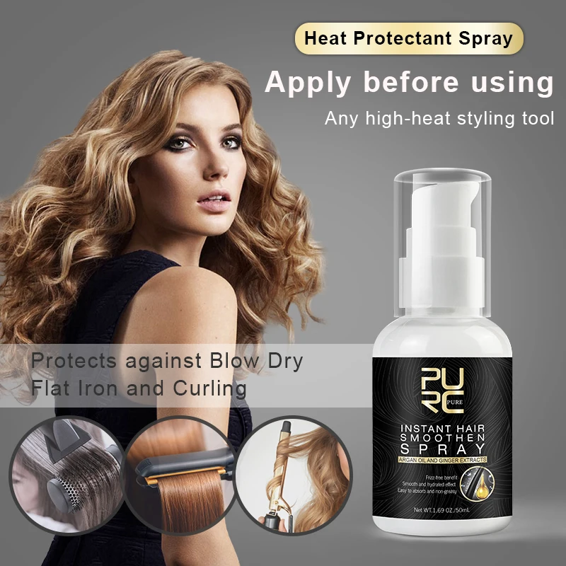 

PURC Morocco Argan Oil Hair Serum Spray Smoothing Soften Repair Frizz Dry Damaged Scalp Treatment Products Hair Care 50ml