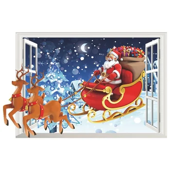 Santa Claus Reindeer 3d Window Wall Stickers For Home Decoration Christmas Diy Festival Mural Art Posters Kids Room Wall Decals
Santa Claus Reindeer 3d Window Wall Stickers For Home Decoration Christmas Diy Festival Mural Art Posters Kids Room Wall Decals
