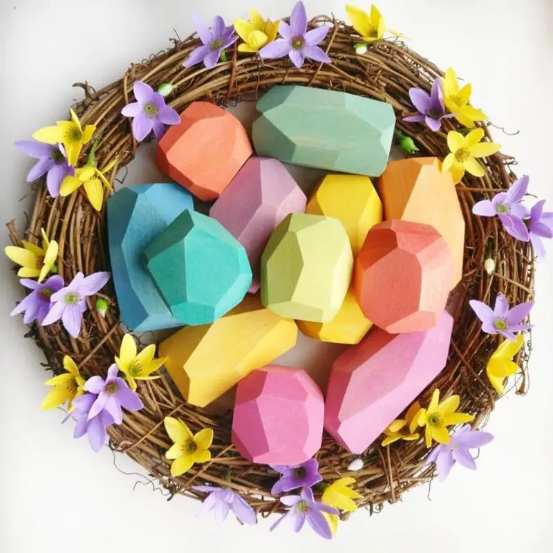 Creative 18 Pcs Children Wooden Colored Stone Stacking Game Building Block Kids Educational Toys
Creative 18 Pcs Children Wooden Colored Stone Stacking Game Building Block Kids Educational Toys