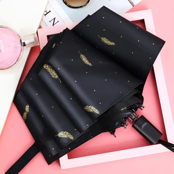 Umbrella 3-Folded Courtyard Anti-UV Umbrella Sunshade Umbrella Black Rubber Cloth 8 Bones Feather Pattern Rainy Day Waterproof
Umbrella 3-Folded Courtyard Anti-UV Umbrella Sunshade Umbrella Black Rubber Cloth 8 Bones Feather Pattern Rainy Day Waterproof