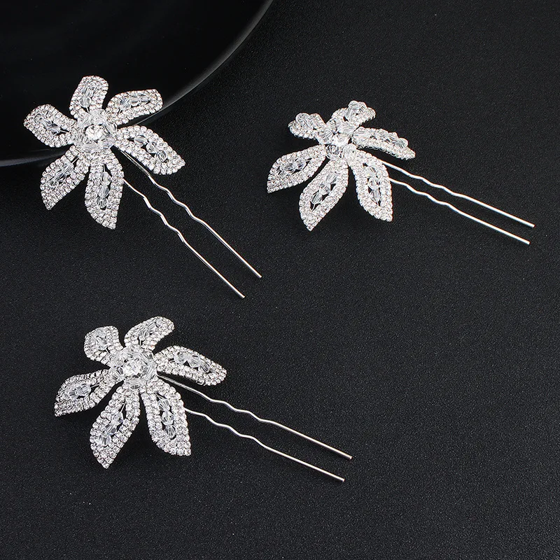 Rhinestone Flower Wedding Bride Hairpin Newest Simple Style Women Prom Bridal Hair Accessories Hair Pins Headwear Hair Clips
Rhinestone Flower Wedding Bride Hairpin Newest Simple Style Women Prom Bridal Hair Accessories Hair Pins Headwear Hair Clips