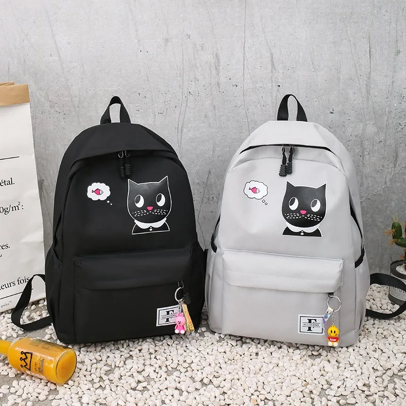 Kitten Pattern School Bag Women's Korean-style High School Simple Women's INS Wind Backpack Fashion Students Japanese-style Back
Kitten Pattern School Bag Women's Korean-style High School Simple Women's INS Wind Backpack Fashion Students Japanese-style Back
