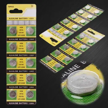 10PCS Watch Battery AG8 1.55V Li-ion Button Coin Cell Batteries LR1120 391 SR1120 191 LR55 Toys Remote Camera CPU
10PCS Watch Battery AG8 1.55V Li-ion Button Coin Cell Batteries LR1120 391 SR1120 191 LR55 Toys Remote Camera CPU