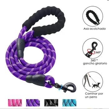 Dog Leash 150cm Leash with Soft Padded Safety Control Handle High Reflective Threads Training Walking Strong Pulling Dog Large
Dog Leash 150cm Leash with Soft Padded Safety Control Handle High Reflective Threads Training Walking Strong Pulling Dog Large