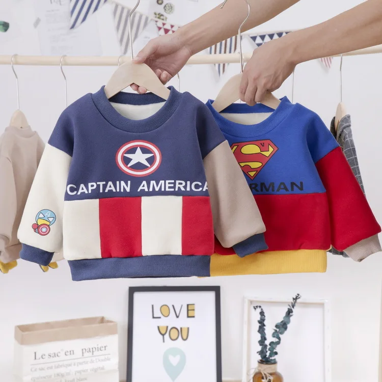 2019 Autumn And Winter New Style Thick round Neck Sweater Childrenswear Men And Women Baby Not Hooded Brushed Sports Pullover
2019 Autumn And Winter New Style Thick round Neck Sweater Childrenswear Men And Women Baby Not Hooded Brushed Sports Pullover