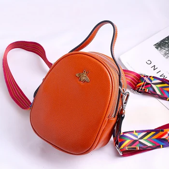 New Small Woman Handbag Cowskin Genuine Leather Crossbody Shoulder Bags Women's Triple Layers Zipper Handle Pack Wide Strap
New Small Woman Handbag Cowskin Genuine Leather Crossbody Shoulder Bags Women's Triple Layers Zipper Handle Pack Wide Strap
