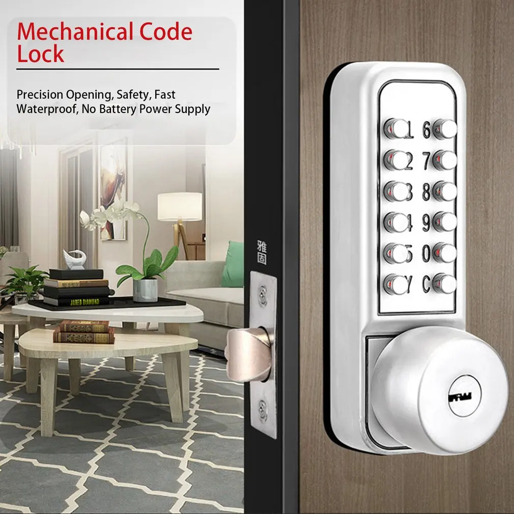 Digital Password Door Lock Mechanical Code Keyless Door Lock Waterproof Three Generation Password+Key Electronic Lock
Digital Password Door Lock Mechanical Code Keyless Door Lock Waterproof Three Generation Password+Key Electronic Lock