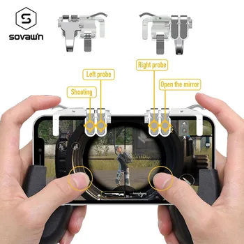 For PUBG Mobile Controller Six Finger Linkage Metal PUBG Triggers Shooting L1R1 Fire Butoon Gamoepad Joystick For iPhone Android
For PUBG Mobile Controller Six Finger Linkage Metal PUBG Triggers Shooting L1R1 Fire Butoon Gamoepad Joystick For iPhone Android