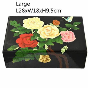 Vintage Big Wooden Jewel Storage Box with Lock Chinese Lacquerware Decorative Storage Boxes 2 layer Large Wedding Jewelry Box
Vintage Big Wooden Jewel Storage Box with Lock Chinese Lacquerware Decorative Storage Boxes 2 layer Large Wedding Jewelry Box
