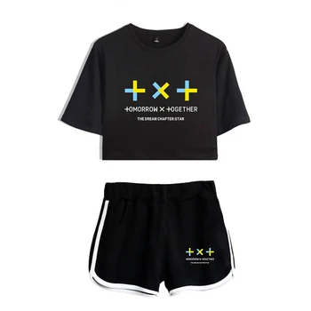 2019 New KPOP TXT Tomorrow X Together Umbilical T-shirt Suit Female Dropshipping
2019 New KPOP TXT Tomorrow X Together Umbilical T-shirt Suit Female Dropshipping