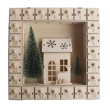 Christmas Tree Wooden Advent Calendar Countdown Decoration 24 Drawers with LED Light
Christmas Tree Wooden Advent Calendar Countdown Decoration 24 Drawers with LED Light