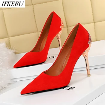 Fashion Pump Women Metal Decoration Heel Slide Slip on High Heels Shoes Shallow Pointed Toe Stilettos Wedding Sandalas Mujer
Fashion Pump Women Metal Decoration Heel Slide Slip on High Heels Shoes Shallow Pointed Toe Stilettos Wedding Sandalas Mujer