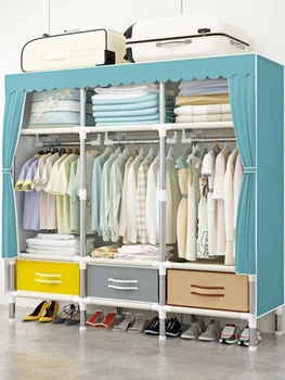Cloth Wardrobe Simple Cloth Drawer Wild Assembly Storage Wardrobe Steel Thicken Double Storage Rack Hanging Wardrobe
Cloth Wardrobe Simple Cloth Drawer Wild Assembly Storage Wardrobe Steel Thicken Double Storage Rack Hanging Wardrobe