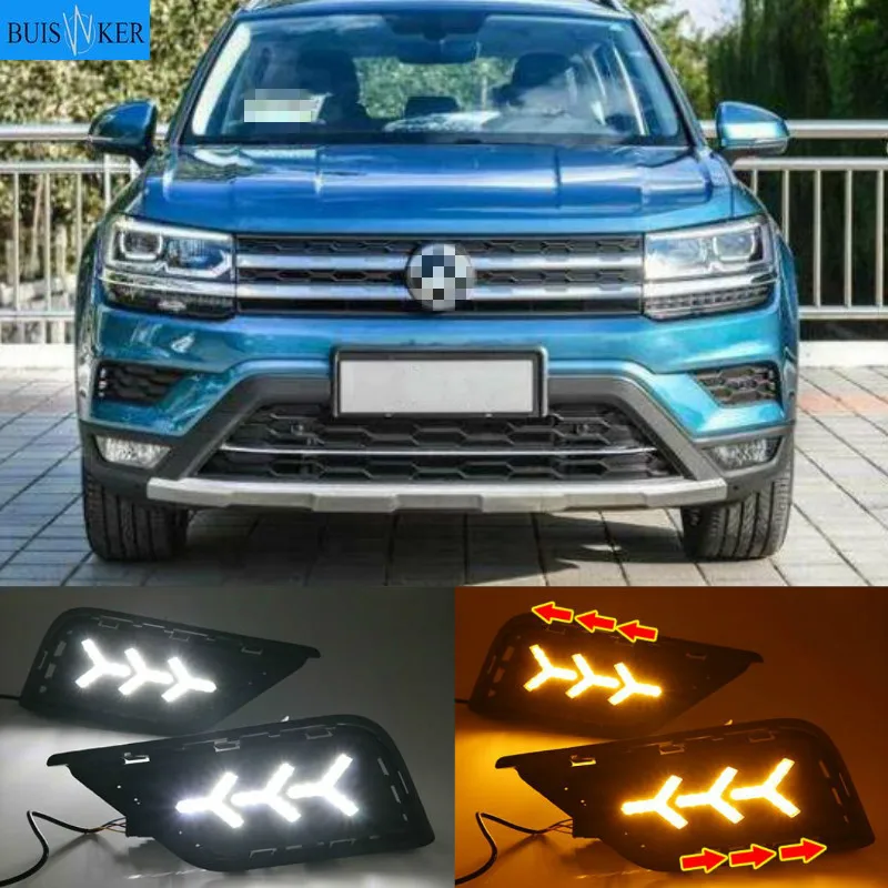 1 пара светодиодный дневный ходовой светильник DRL Дневной светильник s для Volkswagen VW Tharu 2019 с желтым сигналом поворота противотуманная фара крышка ночного синего цвета
1 пара светодиодный дневный ходовой светильник DRL Дневной светильник s для Volkswagen VW Tharu 2019 с желтым сигналом поворота противотуманная фара крышка ночного синего цвета