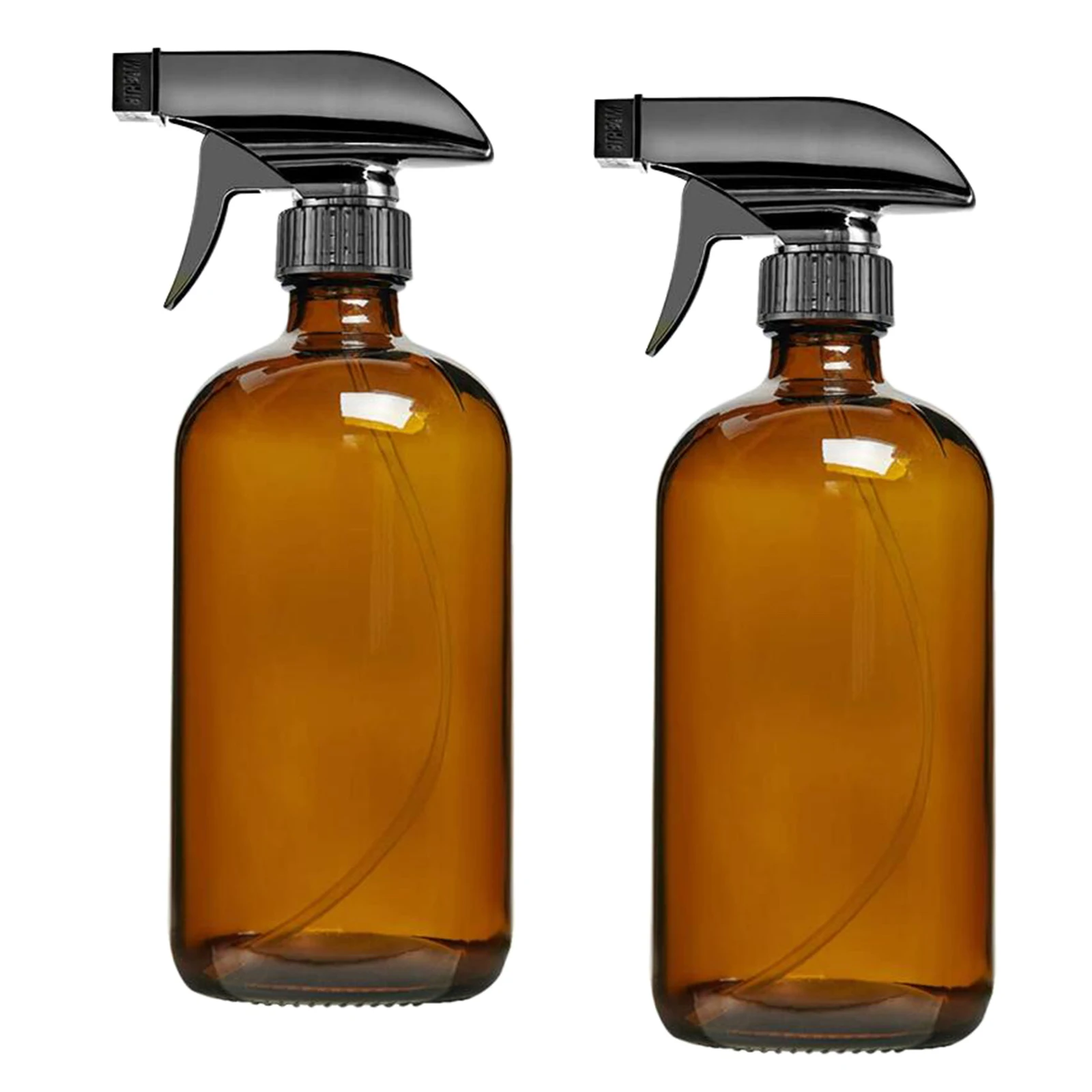 2pcs 250/500ml Boston Empty Amber/Blue Glass Spray Bottles Container Trigger Spray Bottles Mister Bottles Refillable Bottles