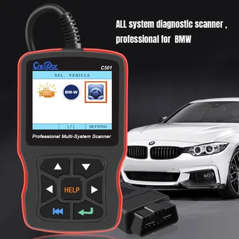 Creator C501 OBD2 Scanner For BMW OBD 2 All System Diagnostic Scanner with BMW 20 Pin AC EPS Oil Service Reset EPB ABS Airbag
Creator C501 OBD2 Scanner For BMW OBD 2 All System Diagnostic Scanner with BMW 20 Pin AC EPS Oil Service Reset EPB ABS Airbag