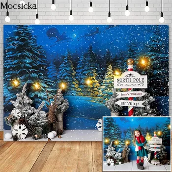 MOCSICKA Christmas Winter Snow Night Backdrops for Photography Pine Santa Sleigh Light Decor Photocall Background Photo Studio
MOCSICKA Christmas Winter Snow Night Backdrops for Photography Pine Santa Sleigh Light Decor Photocall Background Photo Studio