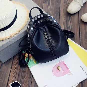 Casual Fashion Vintage Backpack Girls Women's Rivet Zipper Pu Leather Shoulder Bag Student College Wind Backpack
Casual Fashion Vintage Backpack Girls Women's Rivet Zipper Pu Leather Shoulder Bag Student College Wind Backpack