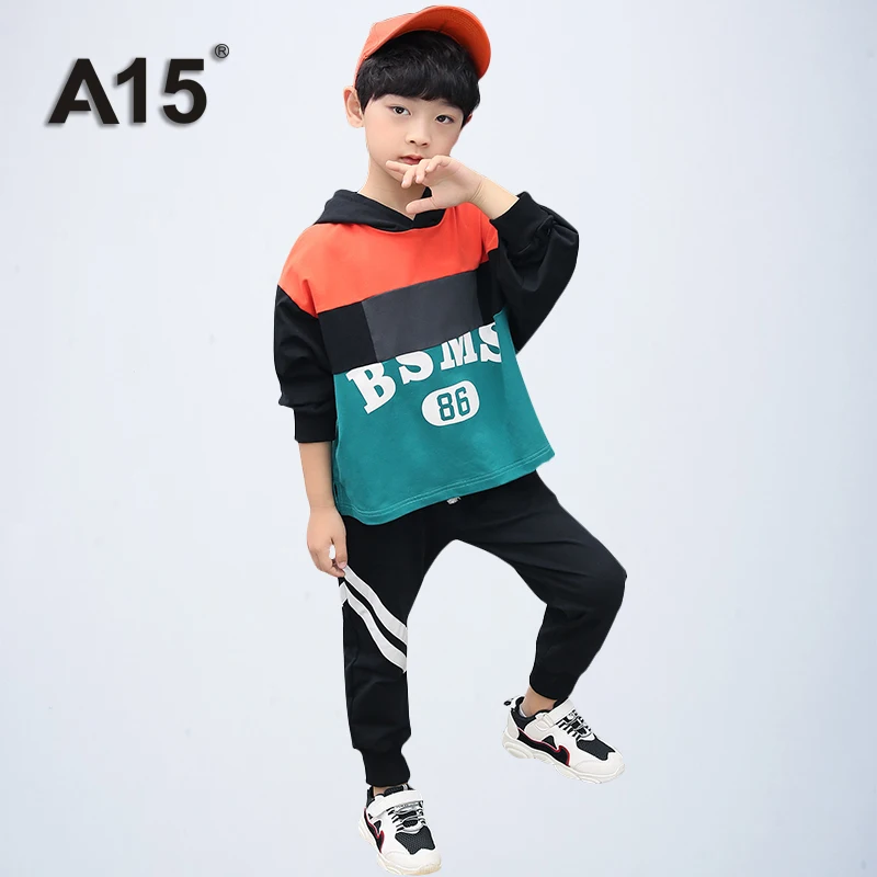 2019 спортивный костюм для мальчиков комплект одежды детей весна-осень хлопковая