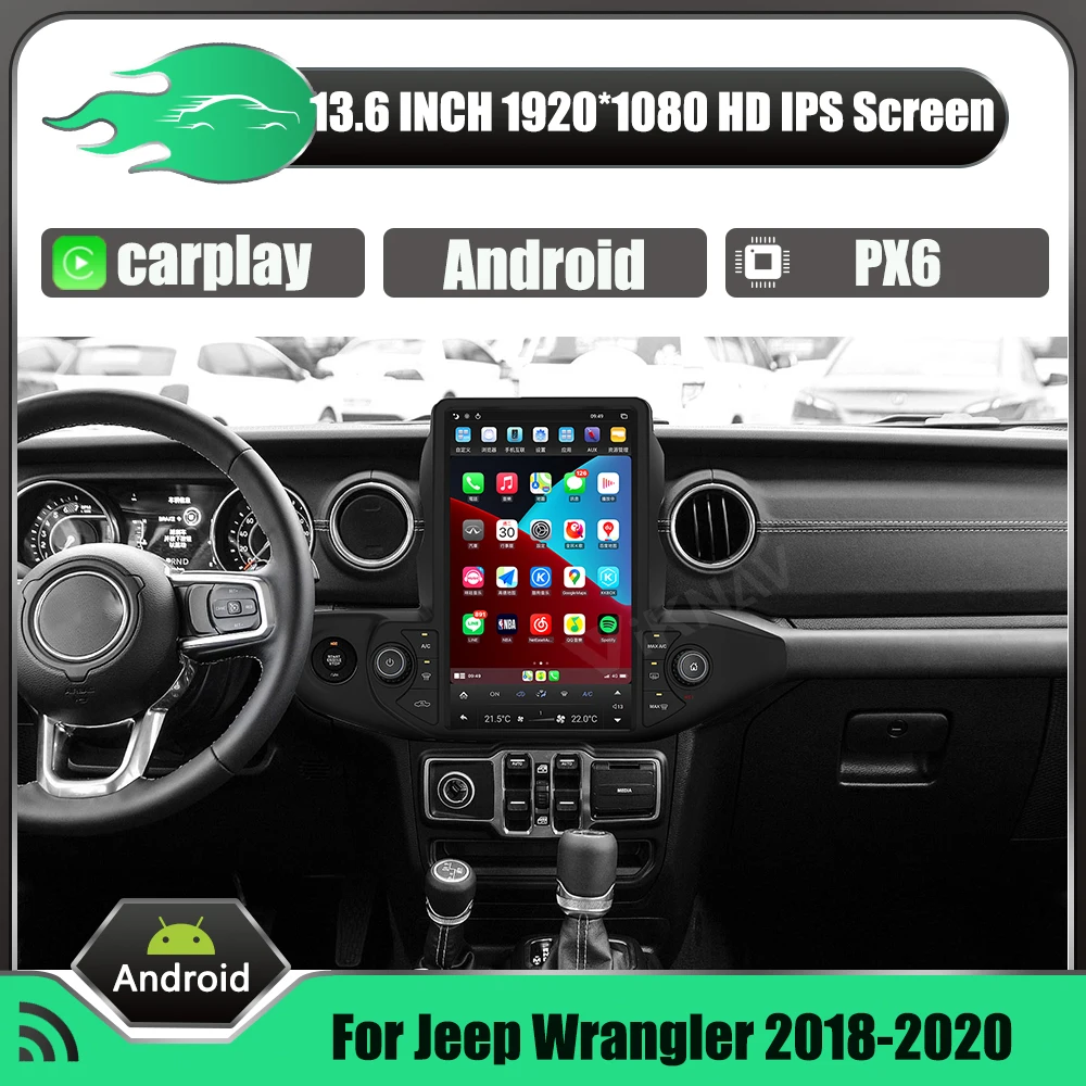 PX6 Android Car radio for Jeep Wrangler 2018 2019 2020 car headunit stereo reciever DVD multimedia player GPS navigation
PX6 Android Car radio for Jeep Wrangler 2018 2019 2020 car headunit stereo reciever DVD multimedia player GPS navigation