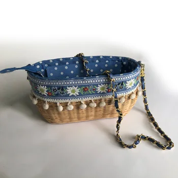 Straw bag summer summer bamboo weaving capacity bag female messenger bag straw retro seaside girl hand knitted material
Straw bag summer summer bamboo weaving capacity bag female messenger bag straw retro seaside girl hand knitted material