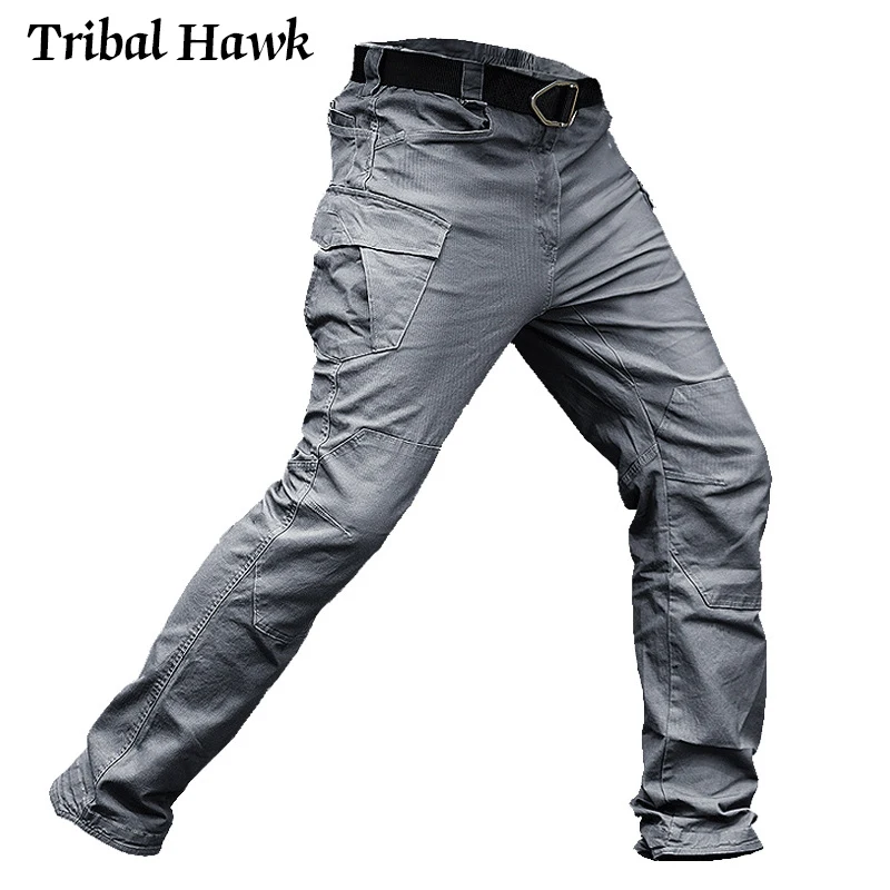 

Tactical Cotton Pants Men Military Combat Cargo Pants Army Multi Pockets Stretch Flexible Casual Pockets Black Work Trousers