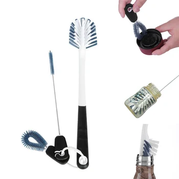 3 pieces/set of baby water bottle long handle black + white water bottle cleaning brush coffee cup cleaning tool
3 pieces/set of baby water bottle long handle black + white water bottle cleaning brush coffee cup cleaning tool