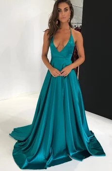Sexy Halter Neck Backless Prom Gown Floor Length Long Women Formal Evening Dress robe de soiree
Sexy Halter Neck Backless Prom Gown Floor Length Long Women Formal Evening Dress robe de soiree