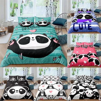 Lovely Panda Printed Bedding Set 3D Digital Printing Duvet Cover Pillowcase for Teen Kids Single Queen King Size Bed Sets 2/3pcs
Lovely Panda Printed Bedding Set 3D Digital Printing Duvet Cover Pillowcase for Teen Kids Single Queen King Size Bed Sets 2/3pcs