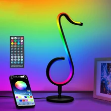 Smart Musical Note Table Lamp Bluetooth APP Remote Control Colorful Night Light for Wedding Holiday KTV Bar Party Room Decor
Smart Musical Note Table Lamp Bluetooth APP Remote Control Colorful Night Light for Wedding Holiday KTV Bar Party Room Decor