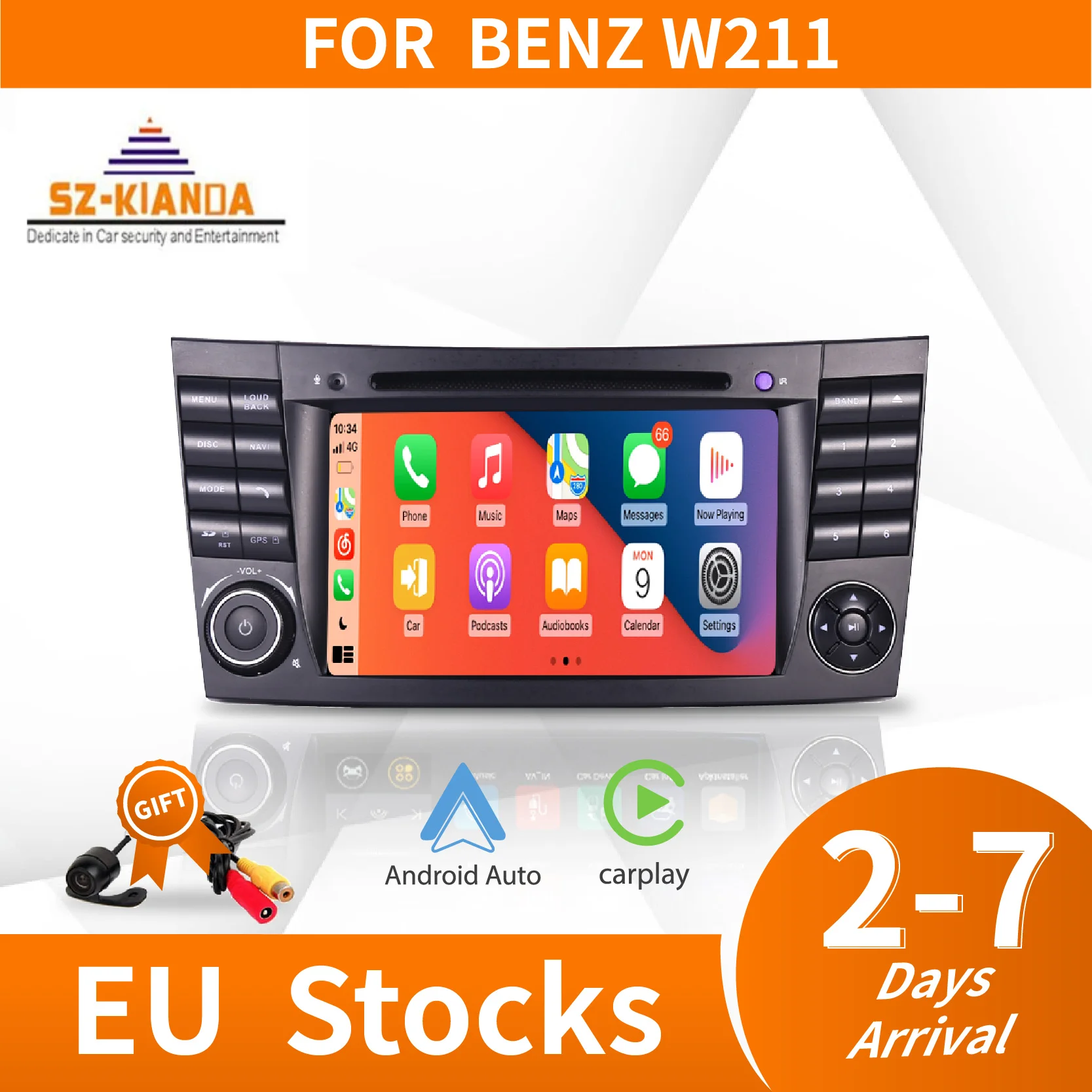 Android 11 Car DVD Player For Mercedes Benz E-Class W211 E200 E220 E300 E350 Quad Core Wifi Bluetooth Radio GPS Navi Sterep
Android 11 Car DVD Player For Mercedes Benz E-Class W211 E200 E220 E300 E350 Quad Core Wifi Bluetooth Radio GPS Navi Sterep