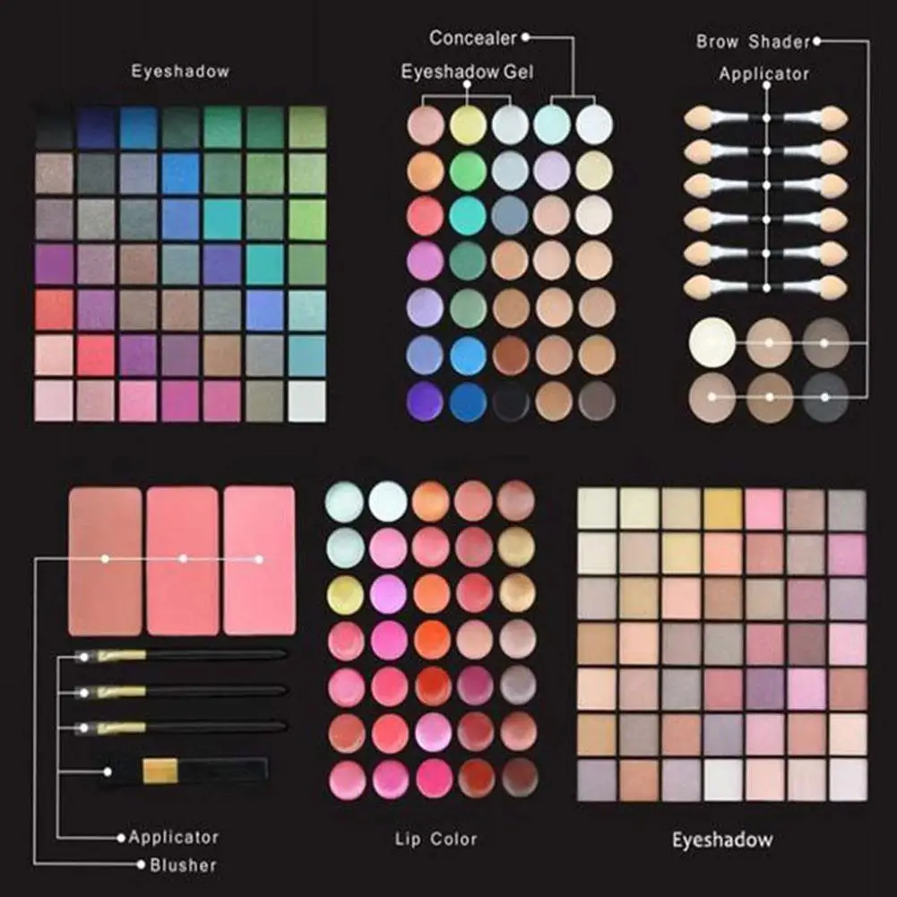 177 Color Shimmer Professional Lip Gloss Collection Makeup Kit Eyeshadow Makeup Palette Set Matte Eye Shadow Face Foundation
177 Color Shimmer Professional Lip Gloss Collection Makeup Kit Eyeshadow Makeup Palette Set Matte Eye Shadow Face Foundation