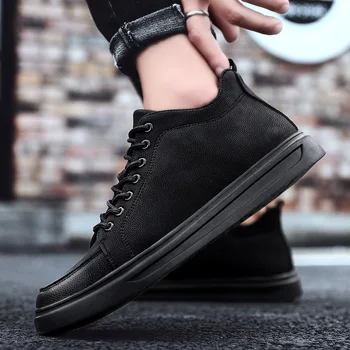 Original Casual Male Black Shoe Anti-Slip Young Boy Casual Shoes Split Leather Men Fashion Sneakers Top Quality Leather Shoes
Original Casual Male Black Shoe Anti-Slip Young Boy Casual Shoes Split Leather Men Fashion Sneakers Top Quality Leather Shoes