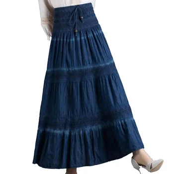 Vintage Style Long Denim Skirt Summer Women Retro Dark Blue Maxi Jeans Skirt Gothic Punk High Waist Pleated Casual Skirt Faldas
Vintage Style Long Denim Skirt Summer Women Retro Dark Blue Maxi Jeans Skirt Gothic Punk High Waist Pleated Casual Skirt Faldas