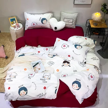 Cartoon Style Funny Kids Bedding Set Teens Comfortable Bedclothes Pillowcase Sheet Bed Duvet Cover Set for Adults150x200cm
Cartoon Style Funny Kids Bedding Set Teens Comfortable Bedclothes Pillowcase Sheet Bed Duvet Cover Set for Adults150x200cm