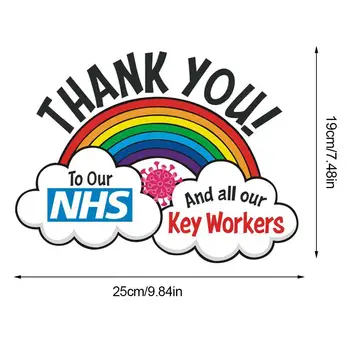 Thank you NHS Wall Sticker Cartoon Car Stickers Notebook Window Creative Graffiti PVC Rainbow Stickers
Thank you NHS Wall Sticker Cartoon Car Stickers Notebook Window Creative Graffiti PVC Rainbow Stickers