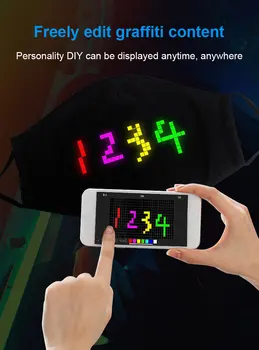 Christmas Present smart Magic Mask Face Mask LED Lighted Matrix Bluetooth App Controlled Wireless USB Rechargeable Battery
Christmas Present smart Magic Mask Face Mask LED Lighted Matrix Bluetooth App Controlled Wireless USB Rechargeable Battery