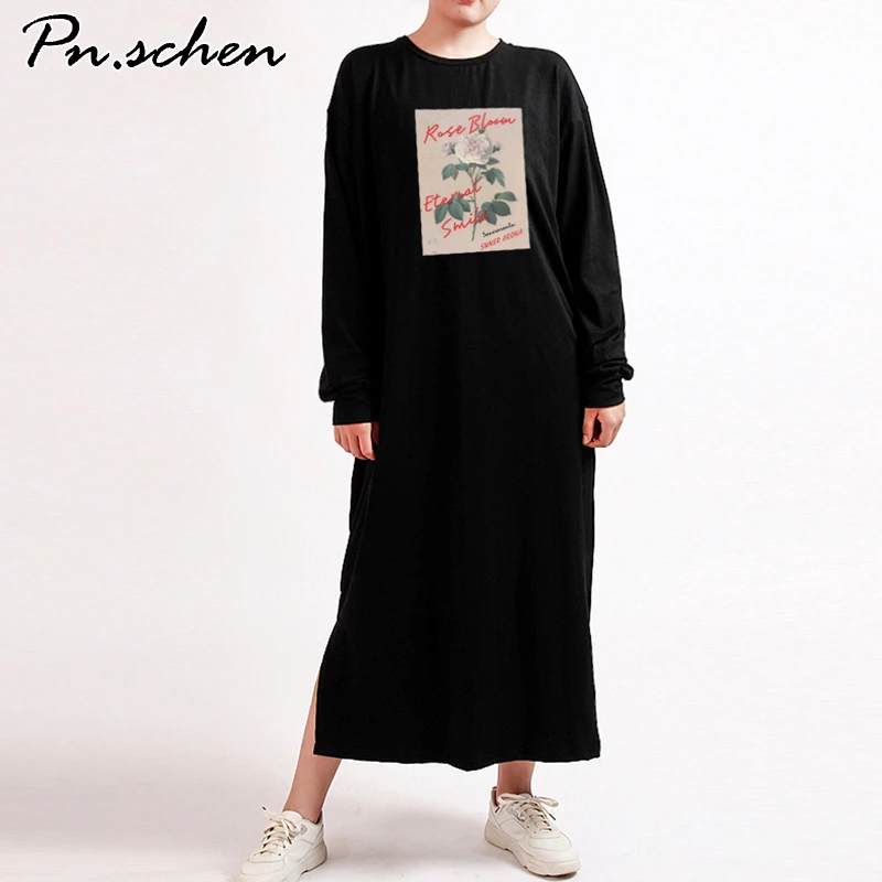 Black Oversized T Shirt Maxi Dresses For Women Homewear Plus Size 3xl 4xl 5xl 6xl 7xl Long Sleeve Rose Print Split Autumn Dress
Black Oversized T Shirt Maxi Dresses For Women Homewear Plus Size 3xl 4xl 5xl 6xl 7xl Long Sleeve Rose Print Split Autumn Dress