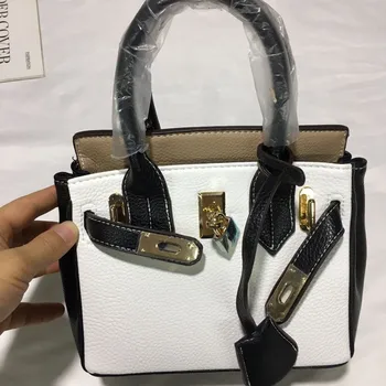 2020 Spring and Summer New Handbag Black-and-White Mini Bag Bag li zhi wen Handbag Single-Shoulder Crossbody Bag 
2020 Spring and Summer New Handbag Black-and-White Mini Bag Bag li zhi wen Handbag Single-Shoulder Crossbody Bag