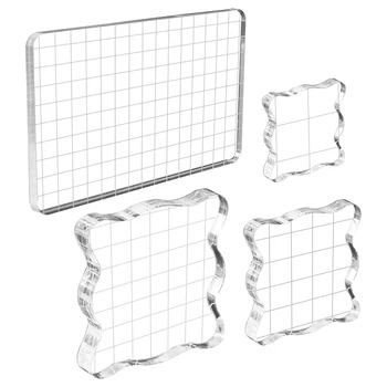 4 Pieces Stamp Blocks Acrylic Clear Stamping Blocks Tools with Grid Lines for Scrapbooking Crafts Making
4 Pieces Stamp Blocks Acrylic Clear Stamping Blocks Tools with Grid Lines for Scrapbooking Crafts Making