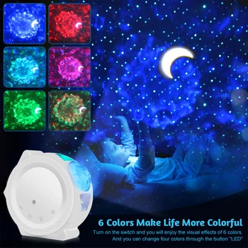 3 In1 LED Star Projector Night Light 6 Colors Ocean Wave Galaxy Projection Lamp For Bedroom Rotate Flashing Star Kids Lamp Gift 
3 In1 LED Star Projector Night Light 6 Colors Ocean Wave Galaxy Projection Lamp For Bedroom Rotate Flashing Star Kids Lamp Gift