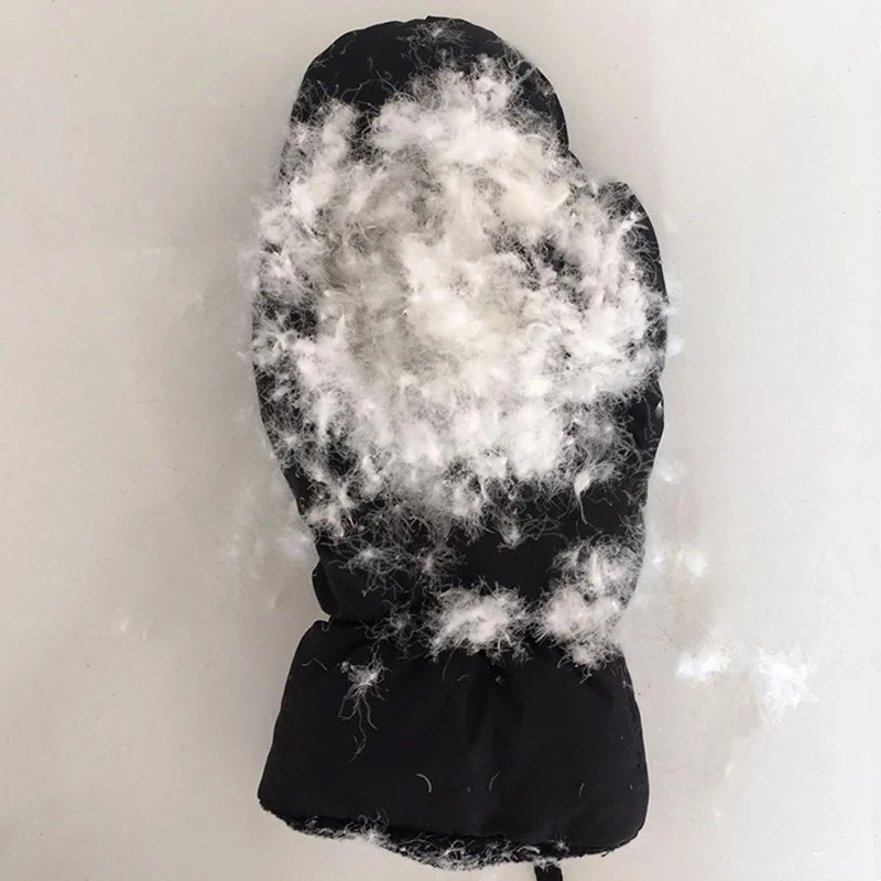 Пуховые перчатки теплые для сноуборда и лыж мужские женские зимние варежки снега