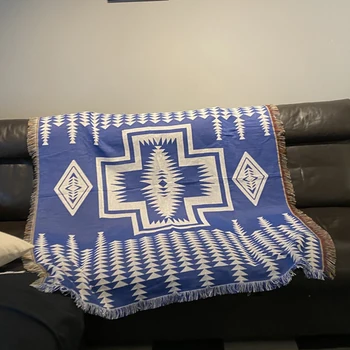 Blue Bohemia Geometric Throw Blanket Multifunction Sofa Covers Cobertor Tassel Dust Cover Air Conditioning Blankets For Bed 
Blue Bohemia Geometric Throw Blanket Multifunction Sofa Covers Cobertor Tassel Dust Cover Air Conditioning Blankets For Bed