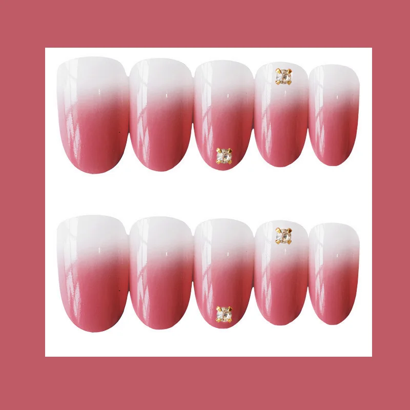 24pcs Powder Gradient Drill Fake Nails Finished Ins Artificial French Multiple Pointed False Nails with Glue Sticker Nail Tips
24pcs Powder Gradient Drill Fake Nails Finished Ins Artificial French Multiple Pointed False Nails with Glue Sticker Nail Tips