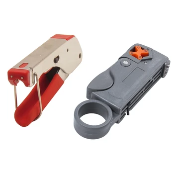 2x New Coaxial Cable Stripper Coax Stripping Tool RG59 RG58 RG6 & 1x Compression Tool F Type Connector Coaxial Cable Crimper RG5
2x New Coaxial Cable Stripper Coax Stripping Tool RG59 RG58 RG6 & 1x Compression Tool F Type Connector Coaxial Cable Crimper RG5