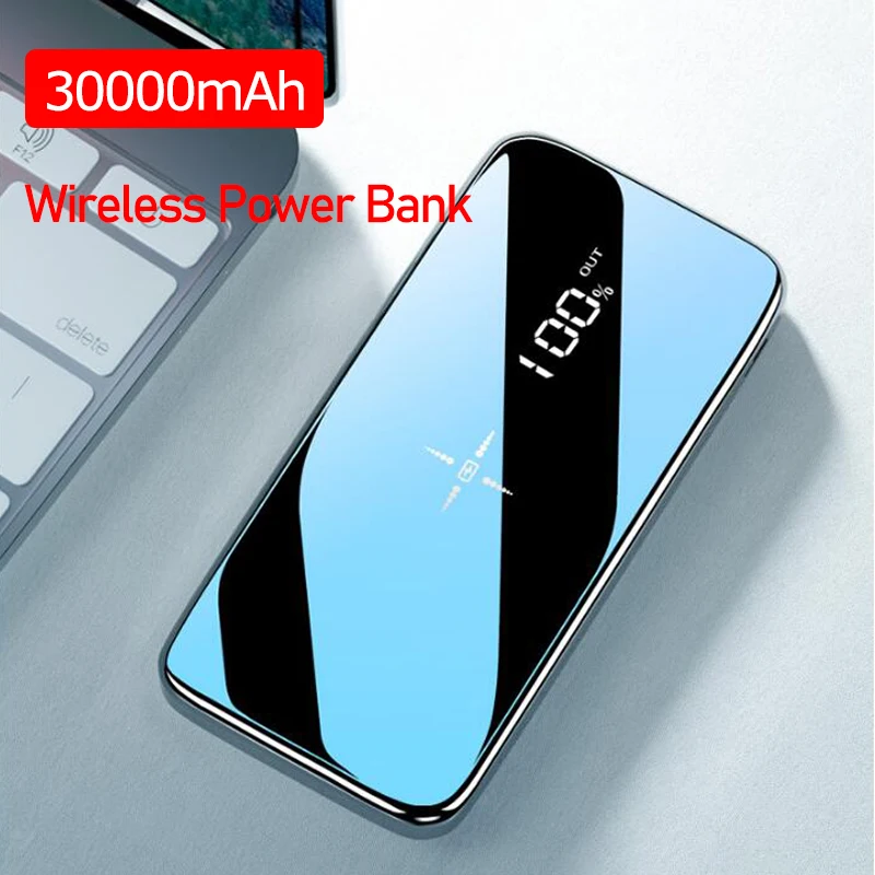 Power Bank 30000mAh Wireless External Portable Powerbank Full Screen Mirror Fast Charging Multi Port Waterproof for All Phone
Power Bank 30000mAh Wireless External Portable Powerbank Full Screen Mirror Fast Charging Multi Port Waterproof for All Phone