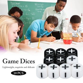 Mathematics Dice 10PCS/Set Mathematics Dice Acrylic Arithmetic Math Teaching Plus Minus Sign Dice Portable Table Games Toy
Mathematics Dice 10PCS/Set Mathematics Dice Acrylic Arithmetic Math Teaching Plus Minus Sign Dice Portable Table Games Toy