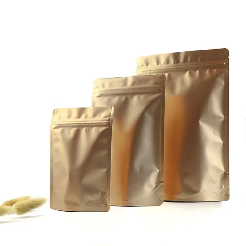 50pcs/lot-6size Copper color Aluminum Foil Packaging bag Stand up Zipper Pouch for food powder tea coffee party gift bag
50pcs/lot-6size Copper color Aluminum Foil Packaging bag Stand up Zipper Pouch for food powder tea coffee party gift bag