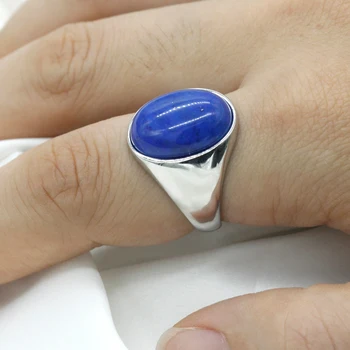 925 Sterling Silver Men Ring With Oval Dark Blue Natural Lapis Stone Simple Exquisite Ring for Men Women Unisex Fine Jewelry
925 Sterling Silver Men Ring With Oval Dark Blue Natural Lapis Stone Simple Exquisite Ring for Men Women Unisex Fine Jewelry