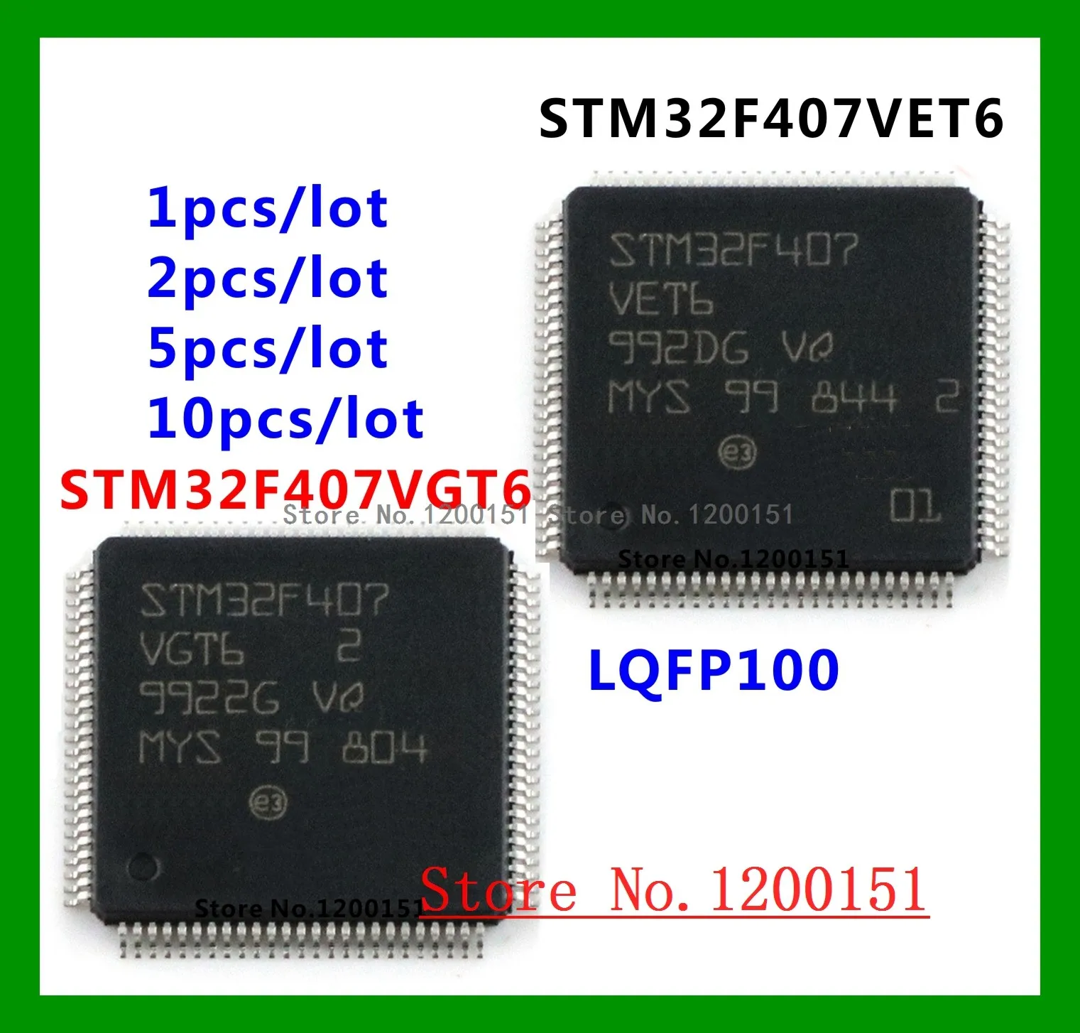 STM32F407VGT6 32F407VGT6 STM32F407VET6 32F407VET6 QFP100 | Электронные компоненты и принадлежности